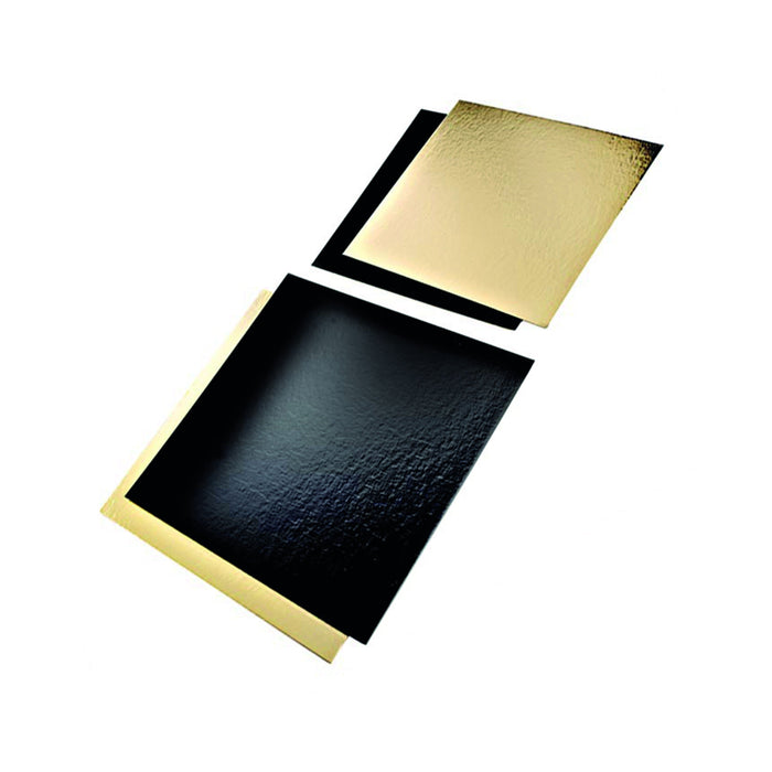 Plaque carton rectangulaire double face or/noir 40 x 60 cm - 25 unités