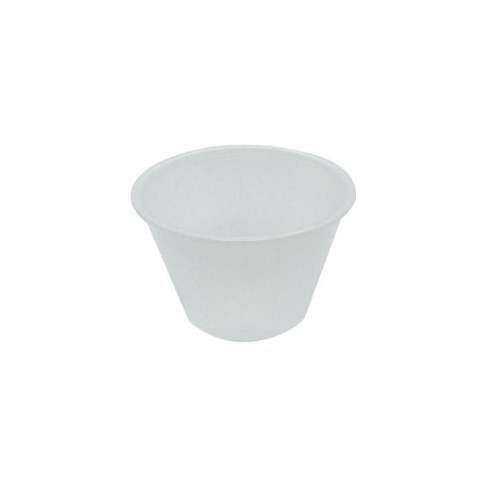 Pot à sauce rond transparent en plastique PS H 4 cm 74ml - 2500 unités