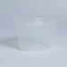 Pot à sauce ovale en plastique PP translucide avec couvercle - 150 ml - 500 unités