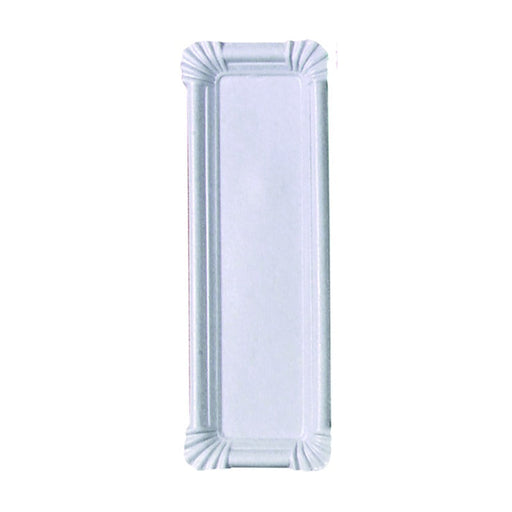 Assiette rectangulaire en carton recyclé blanc 23 cm x 8 cm - 250 unités