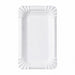 Assiette rectangulaire carton blanche 16 x 10,5 cm x 100 unités