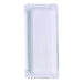 Assiette rectangulaire en carton recyclé blanc 24 cm x 11 cm - 250 unités