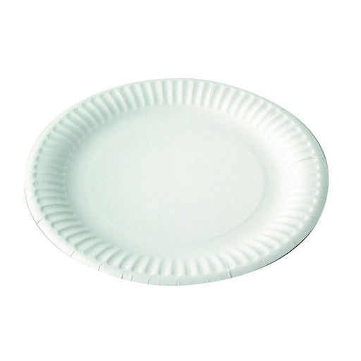 Assiette ronde en carton blanc - Ø 35 cm - 100 unités