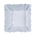 Assiette creuse carrée en carton laminé blanc 9 cm x 9 cm x 3 cm - 250 unités