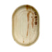 Plateau ovale en palmier 42 x 26 x 2,5 cm - 10 unités
