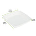 Saladier carré blanc en pulpe sans couvercle - 1000 ml - 23,5 cm x 23,5 cm x 2,8 cm - 25 unités