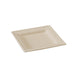 Assiette carrée brune en pulpe  L160x160 mm, 25pcs