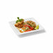 Assiette carrée blanche en pulpe 16 cm x 16 cm - 50 unités