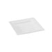 Assiette carrée blanche en pulpe 16 cm x 16 cm - 50 unités