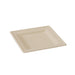 Assiette carrée brune en pulpe - 20 cm x 20 cm - 25 unités