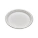 Assiette ronde blanche en pulpe  - 26 cm x 26 cm x 2,1 cm - 50 unités