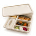 Couvercle en pulpe pour plateau repas 5 compartiments - 30 cm x 24,4 cm x 3,7 cm - Compatible avec 210APUBR5C - en situation