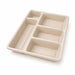 Plateau repas en pulpe naturelle 5 compartiments - 29,5 cm x 24 cm x 4 cm