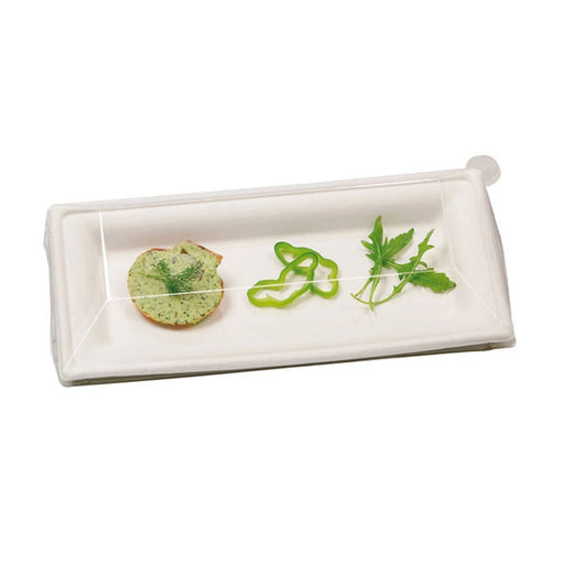 Couvercle RPET transparent 27,5 cm x 14 cm x 3 cm - 25 unités
