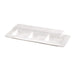 Couvercle PET transparent pour assiette 3 compartiments 26 cm x 11 cm x 3,6 cm - Compatible avec 210APU3TAPA - 50 unités