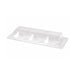 Couvercle PET transparent pour assiette 3 compartiments 26 cm x 11 cm x 3,6 cm - Compatible avec 210APU3TAPA - 50 unités