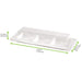 Couvercle PET transparent pour assiette 3 compartiments 26 cm x 11 cm x 3,6 cm - Compatible avec 210APU3TAPA - 50 unités