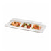 Couvercle PET transparent pour assiette 3 compartiments 26 cm x 11 cm x 3,6 cm - Compatible avec 210APU3TAPA - 50 unités