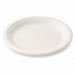 Assiette ovale blanche en pulpe - 32 cm x 25,5 cm - 25 unités
