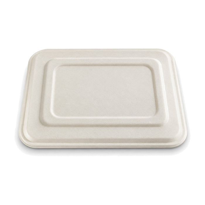 Couvercle en pulpe pour plateau repas 5 compartiments - 28,6 cm x 22,5 cm x 1,45 cm