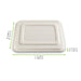 Couvercle en pulpe pour plateau repas 5 compartiments - 28,6 cm x 22,5 cm x 1,45 cm - dimensions