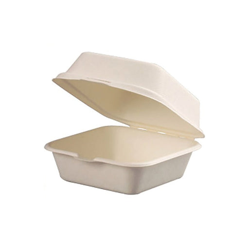Coquille blanche en pulpe 15 cm x 15 cm H 7,6 cm 460ml - 50 unités