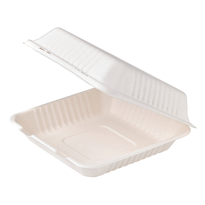 Coquille blanche en pulpe - 1400 ml - 23,4 cm x 23,1 cm x 8 cm - 50 unités