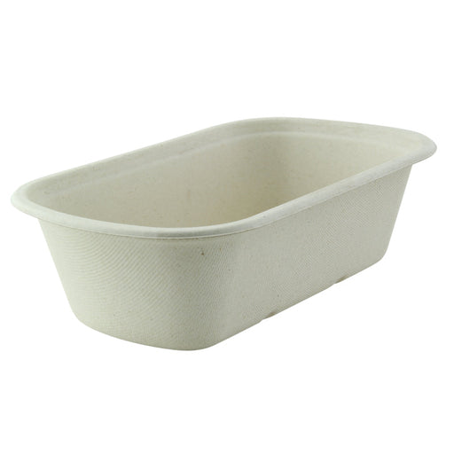 Boîte rectangulaire brune en pulpe 1150 ml 23 cm x 13,5 cm x 6,5 cm - 125 unités