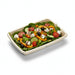 Plateau scellable pulpe rectangulaire brun laminé PLA 22,6 cm x 16,3 cm x 2,8 cm - 50 unités
