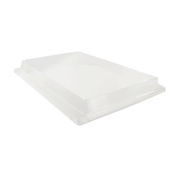 Couvercle plat transparent en plastique PET 38 cm x 28 cm H 4 cm - 10 unités