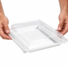 Couvercle PET transparent pour plateau "Atlas" - 27,2 cm x 19,3 cm x 3,3 cm - 100 unités