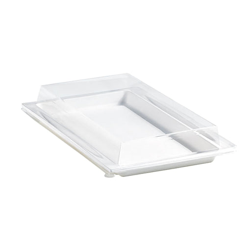 Couvercle PET transparent pour plateau "Atlas" - 27,2 cm x 19,3 cm x 3,3 cm - 100 unités