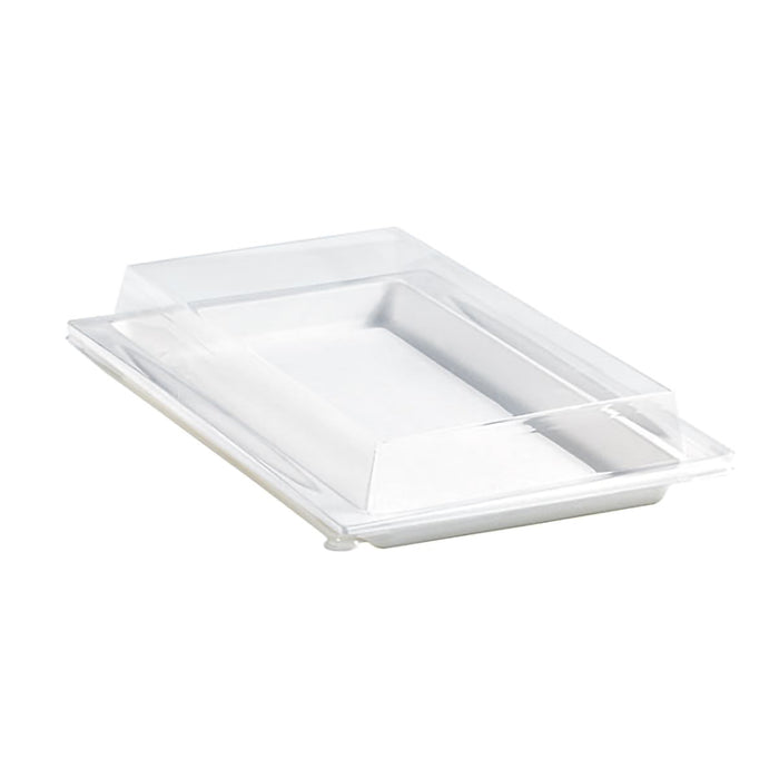 Couvercle PET transparent pour plateau "Atlas" - 27,2 cm x 19,3 cm x 3,3 cm - 100 unités