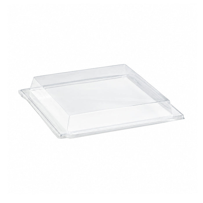 Couvercle PET transparent pour plateau "Atlas" 27,5 cm x 26,5 cm x 3,3 cm - Compatible avec 210APUTRP3 - 100 unités