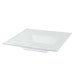 Assiette carrée creuse réutilisable givrée en plastique PP micro-ondable - 350 ml - 21,5 cm x 21,5 cm - 10 unités