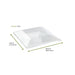 Assiette carrée creuse réutilisable givrée en plastique PP micro-ondable - 350 ml - 21,5 cm x 21,5 cm - 10 unités
