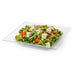 Assiette carrée creuse réutilisable transparente - 350 ml - 21,5 cm x 21,5 cm - 10 unités