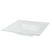 Assiette carrée creuse réutilisable transparente - 350 ml - 21,5 cm x 21,5 cm - 10 unités