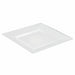 Assiette carrée réutilisable transparente - 28 cm x 28 cm - 10 unités
