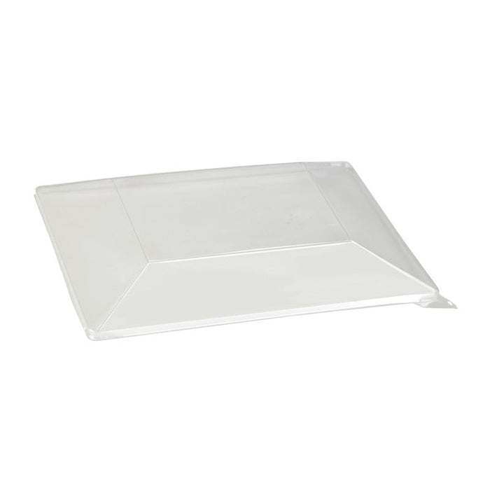 Couvercle plastique PET transparent 21 cm x 21 cm x 4 cm - 10 unités