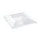 Couvercle PET transparent - 22 cm x 22 cm x 4 cm - Compatible avec 210AQ2121, 210AQ2121PP - 60 unités