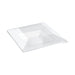Couvercle PET transparent 22 cm x 22 cm x 4 cm - Compatible avec 210AQ2121, 210AQ2121PP - 60 unités