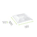 Couvercle PET transparent 22 cm x 22 cm x 4 cm - Compatible avec 210AQ2121, 210AQ2121PP - 60 unités