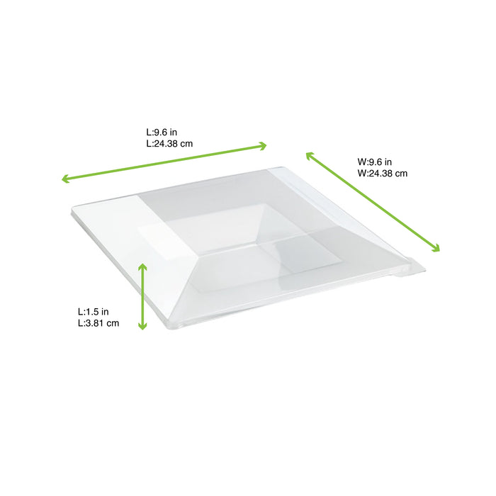 Couvercle PET transparent 24,5 cm x 24,5 cm x 3 cm - Compatible avec 210AQ2424 - 60 unités