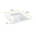 Couvercle PET transparent 24,5 cm x 24,5 cm x 3 cm - Compatible avec 210AQ2424 - 60 unités