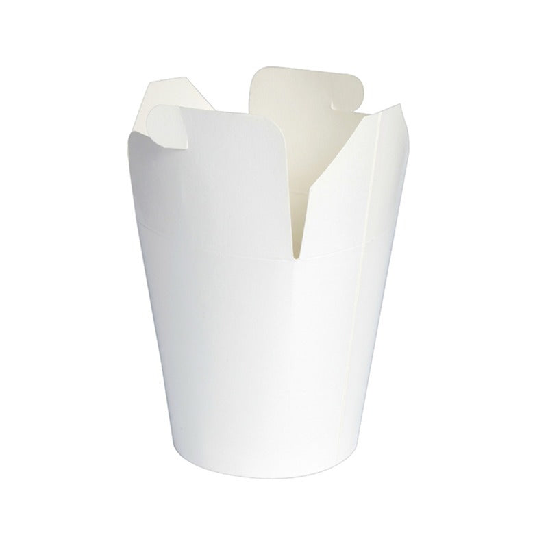 White cardboard pot with round base and butterfly closure - 750 ml - Ø ...
