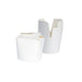 Pot carton blanc base ronde fermeture à boucle papillon 230 ml - Ø 7,5 cm - H 6,5 cm - 50 unités