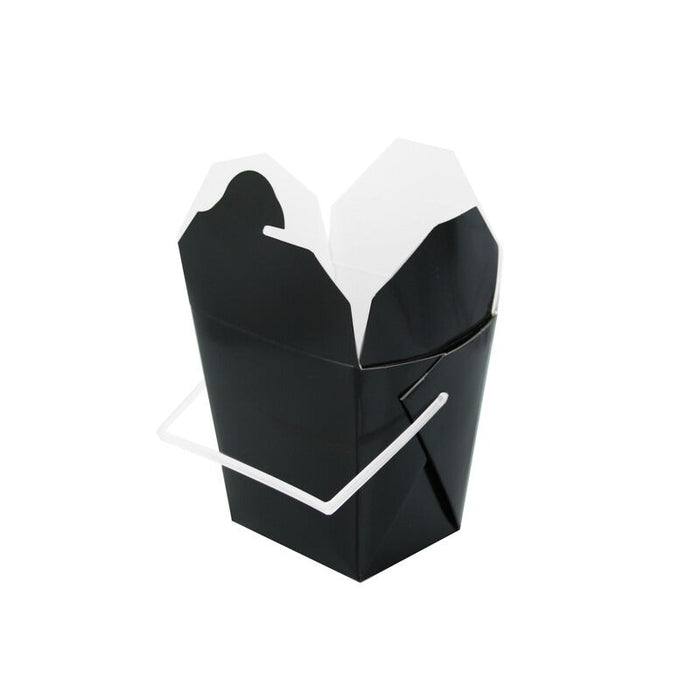 Boîte carré noir avec anse 415 ml 9,2 cm x 7,4 cm x 9 cm - 50 unités