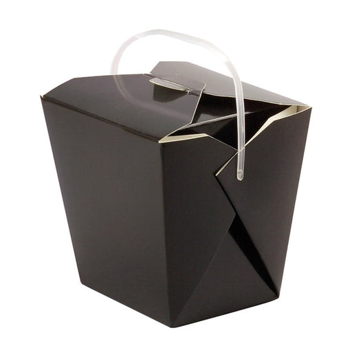 Boîte carré noir avec anse 750 ml 10 cm x 9,3 cm x 10,4 cm - 50 unités