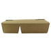 Boite repas carton kraft 2-compartiments 21,4 cm x 16 cm x 4,7 cm - 50 unités